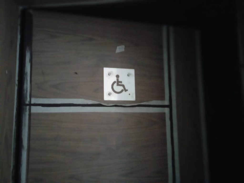 Disabled toilet sign