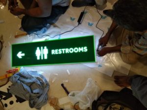 toilet directional signage